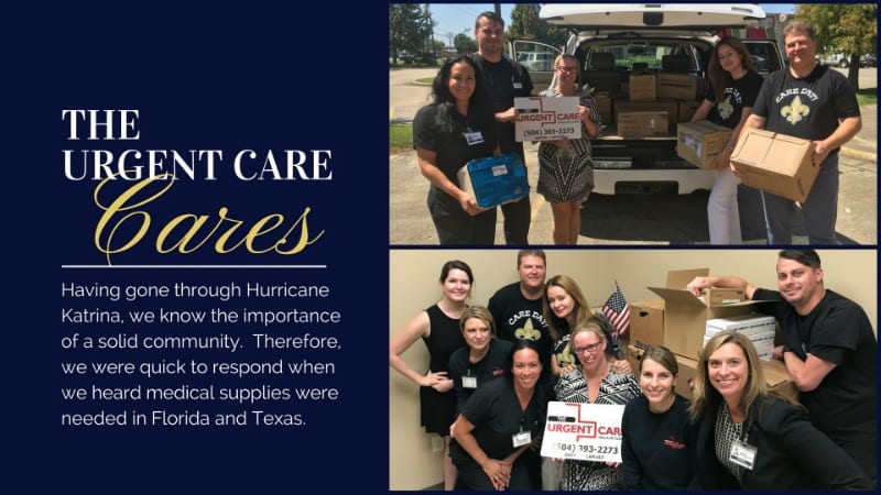 Westbank Urgent Care donations for hurricane Harvey and Hurricane Irma