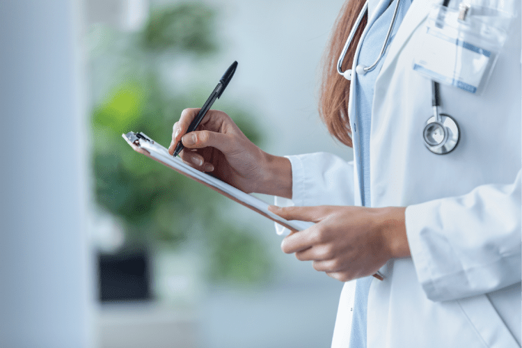 Physician document patient visit