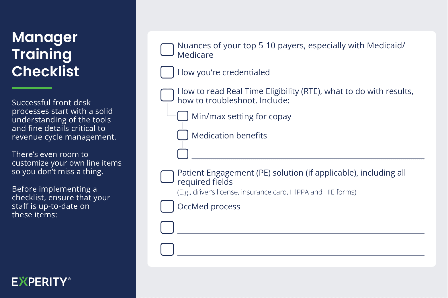 Front Desk Checklist PDF For Urgent Care Billing Experity all-jobs-library-jobs