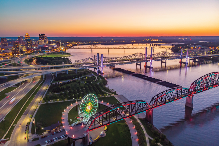 Riverfront Louisville Skyline 750x500